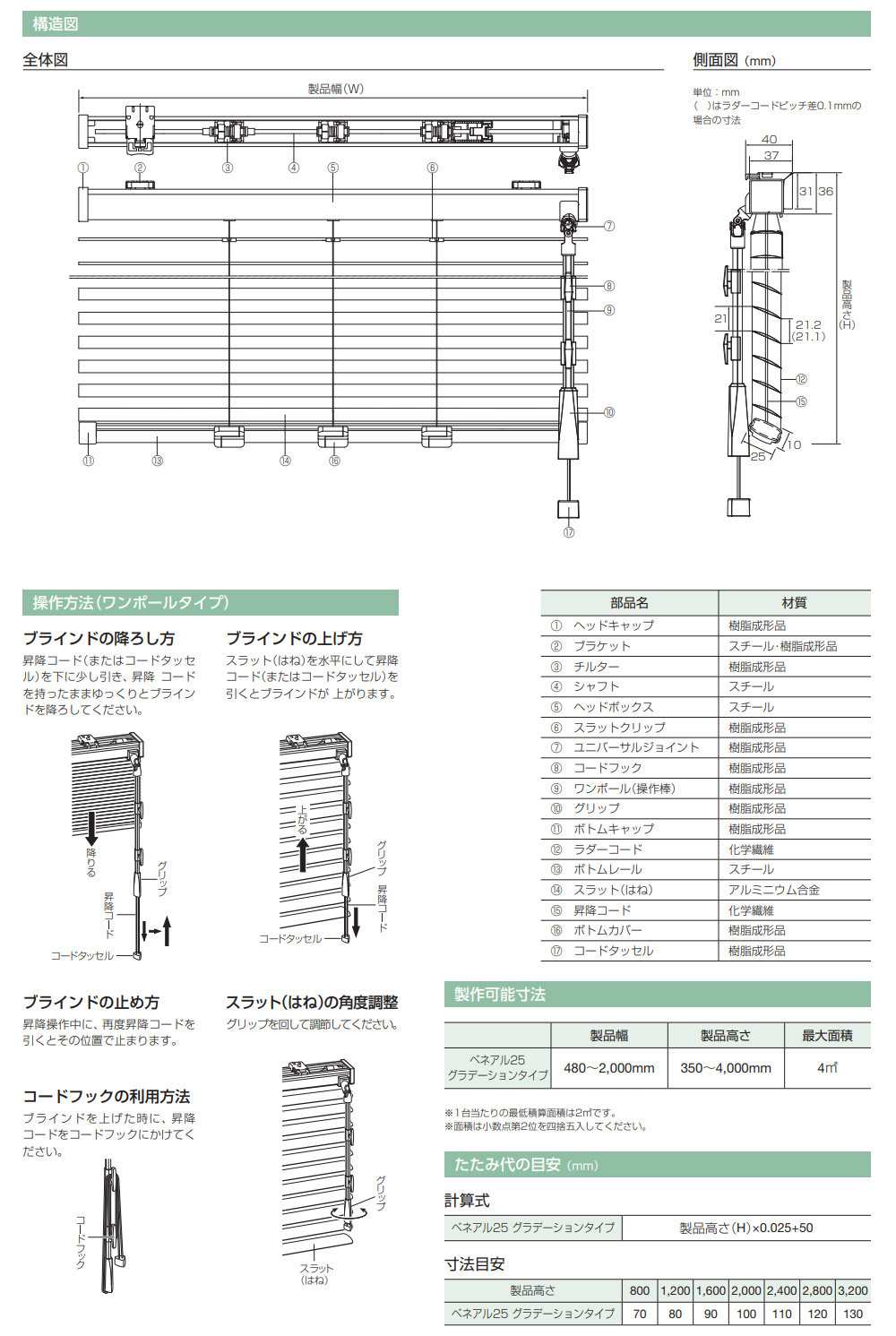 アルミブラインド TOSO コントラクトタイプ ベネアル25 グラデーション