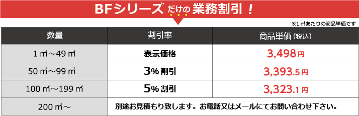 BF100業務割引表