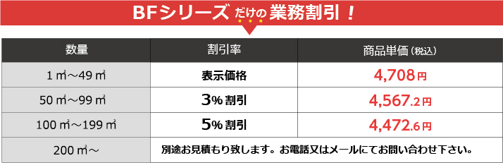 BF50B業務割引表