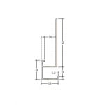 金物 28009 創建 アルミ 見切縁 アルミ ブロンズメタックス 下がり壁用