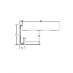 金物 52118 創建 アルミ 見切縁 アルミ 壁付け型見切縁 アルミ D型84