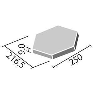 タイル IPF-R/LEF-1~LEF-5 リクシル リネンフェイス 250×216六角形 (1ケースから販売)