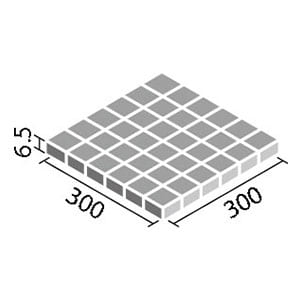 タイル MLKT-50P1/11N∼16N リクシル 内装床 サーモタイル ミルキーDXⅡ 50mm角紙張り(浴室床タイプ) 全6色 (1ケースから販売)
