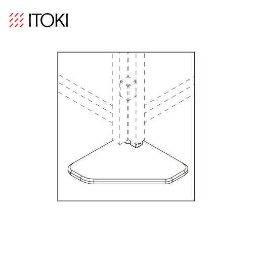itoki-option-knotwork-ladderpartition-safetyleg-flla-pc