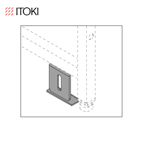 itoki-option-knotwork-ladderpartition-floorfixbracket-flla-pf