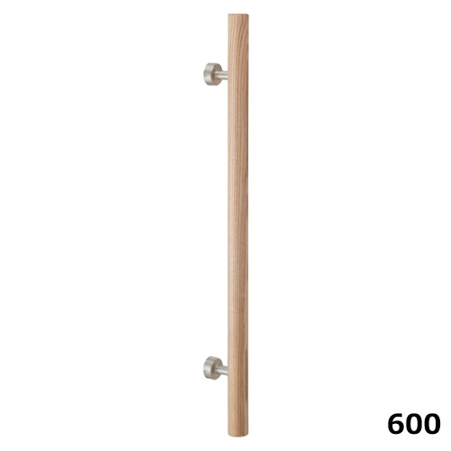 金物 W-2400 丸喜金属 タモウッド 丸棒座付取手 30φ 600(1本から販売