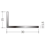 金物 28053 創建 アルミカラーアングル 1.5×15×30BW 3m (1本から販売