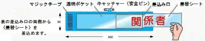 安全保安用品 三鬼化成 腕章くん クリップ腕章 (10枚入1箱から販売