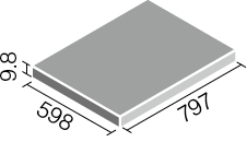 タイル IPF-860/STK-1 リクシル キラミックステップⅡ(汚垂れ石) 800×600角平 (1ケースから販売)