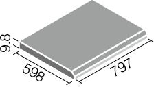 タイル IPF-860TP/STK-1 リクシル キラミックステップⅡ(汚垂れ石) 800×600角テーパー仕様 (1ケースから販売)