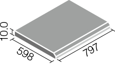 タイル IPF-860TP/STK-2 リクシル キラミックステップⅡ(汚垂れ石) 800×600角テーパー仕様 (1ケースから販売)