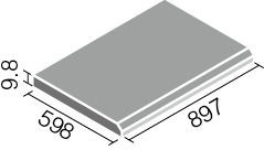 タイル IPF-960TP/STK-1 リクシル キラミックステップⅡ(汚垂れ石) 900×600角テーパー仕様 (1ケースから販売)