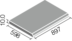 タイル IPF-960TP/STK-2 リクシル キラミックステップⅡ(汚垂れ石) 900×600角テーパー仕様 (1ケースから販売)